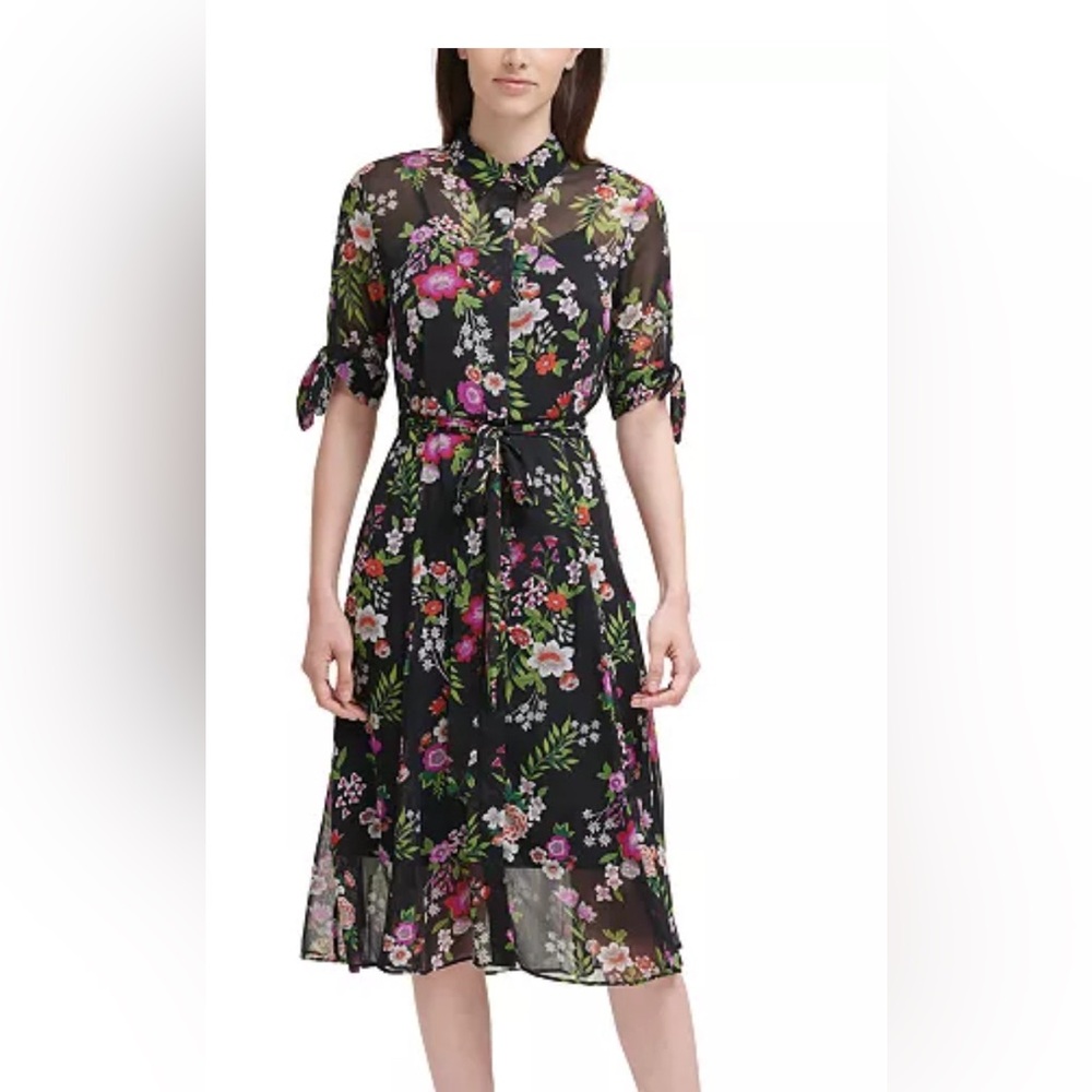 Calvin Klein midi chiffon dress
